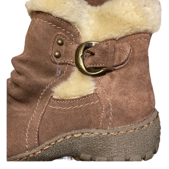 Bare Traps Breesen Leather Ankle fur lined Brown Boots 6.5M - Picture 9 of 10